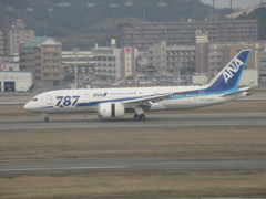 着陸したB787