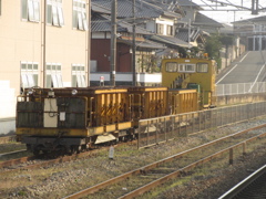 古びた保線車両