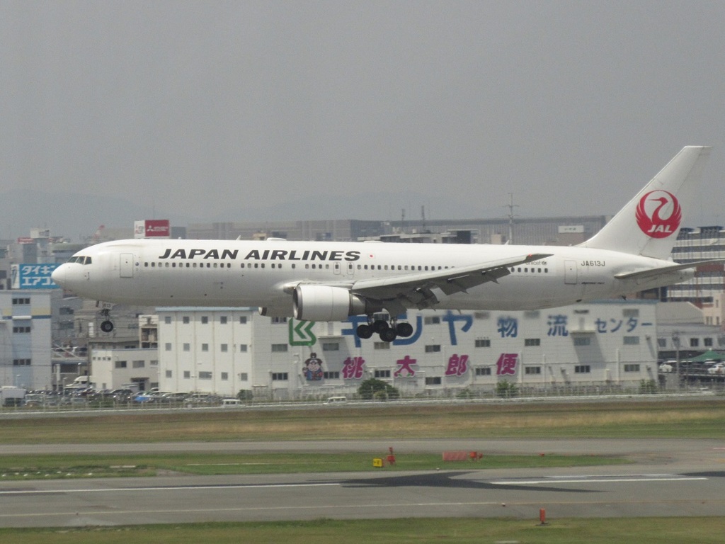 JAL B767の着陸