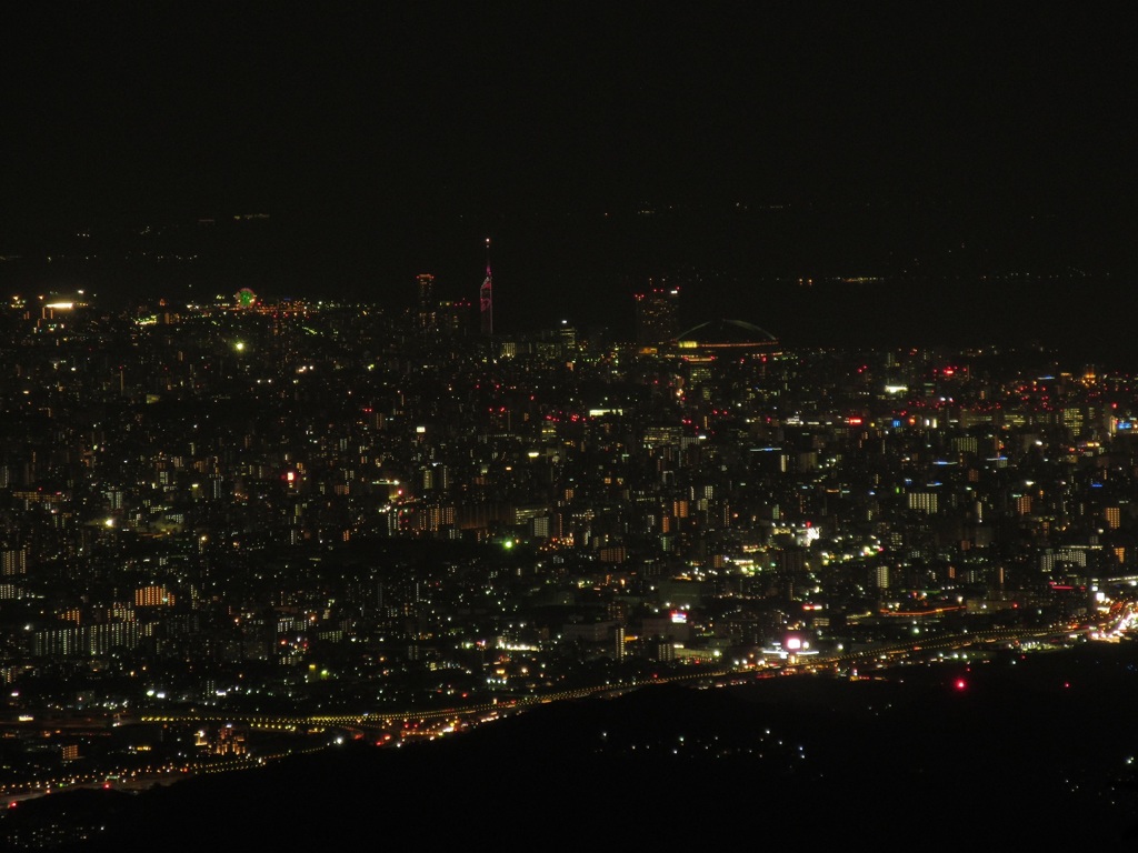 太宰府市宝満山からの夜景①