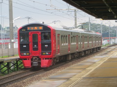 813系普通鳥栖行き発車