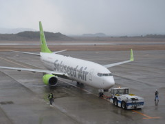 新年初フライト　長崎空港にて①