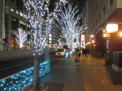 博多駅前通りのイルミネーション