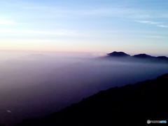 山頂から見えた夕暮れ④