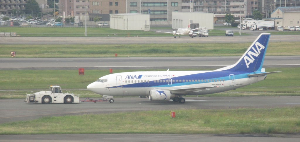 ANA B737　ドルフィンスポット移動