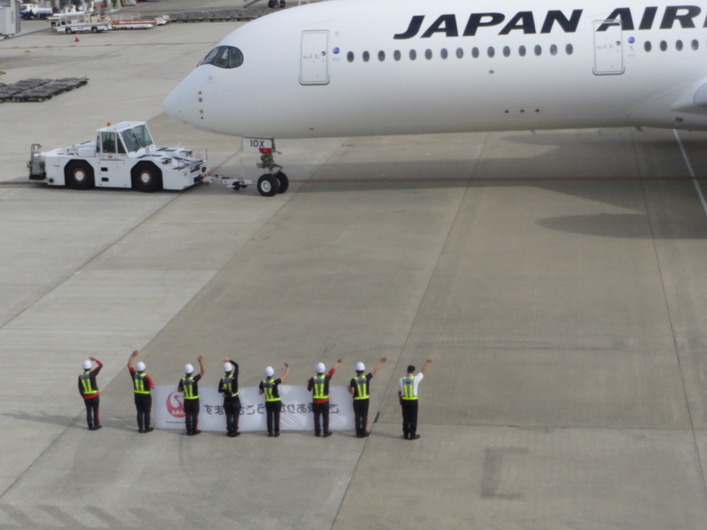 JAL  A350　福岡空港出発　②