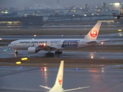 JALのSAMURAI BLUE塗装