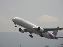タイ国際航空　777-300  HS-TKE ①