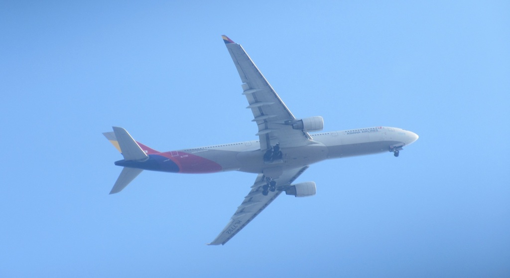 真下から写したASIANA