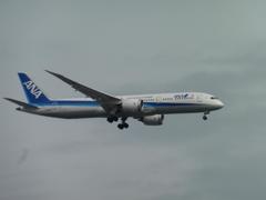 ＡＮＡ　Ｂ787-9の着陸