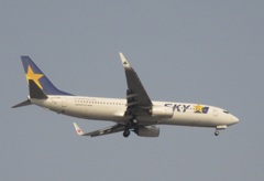 福岡空港へのアプローチを東区付近より眺める③