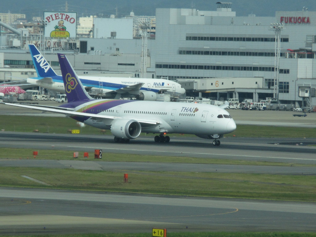 タイ国際　B787-8　福岡初就航　④