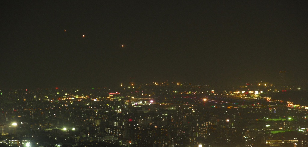 福岡空港方面の夜景