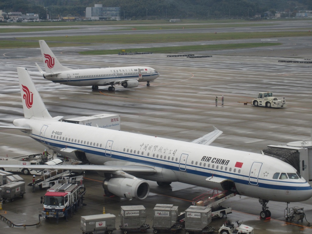 ２機重なったAIR　CHINA