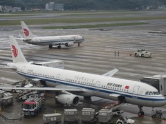 ２機重なったAIR　CHINA