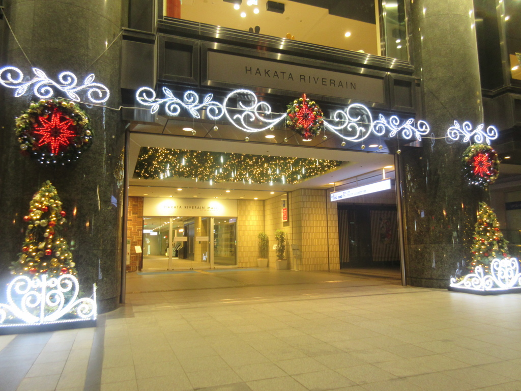 リバーレインでもクリスマスイルミネーションが①