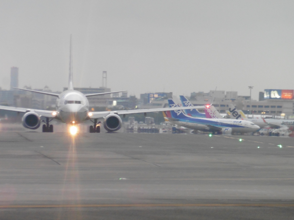 R34に向かってくるB737