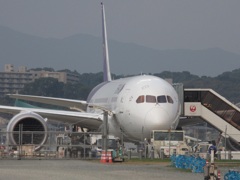 目の前からタイ国際　B787