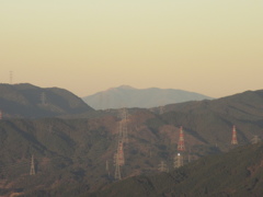 山頂から見える夕暮れの景色④