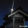山頂の神社とお月様