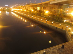 夜の博多港にて②