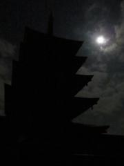 五重塔と月明かり