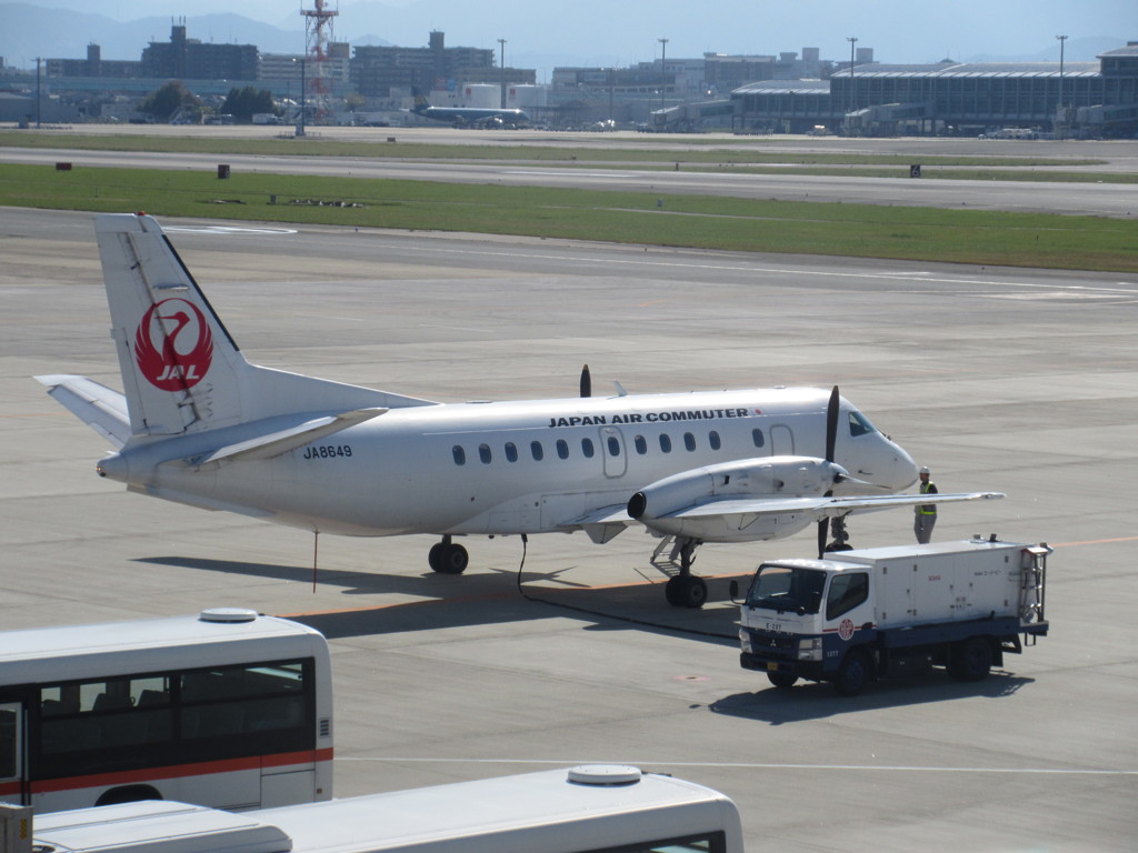 ＳＡＡＢ３４０Ｂ出発準備中