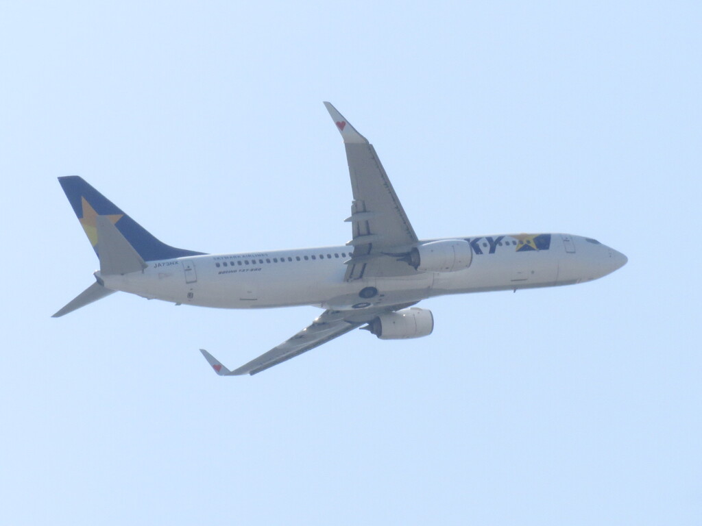 スカイマーク　福岡空港離陸