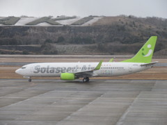 新年初フライト　長崎空港にて②