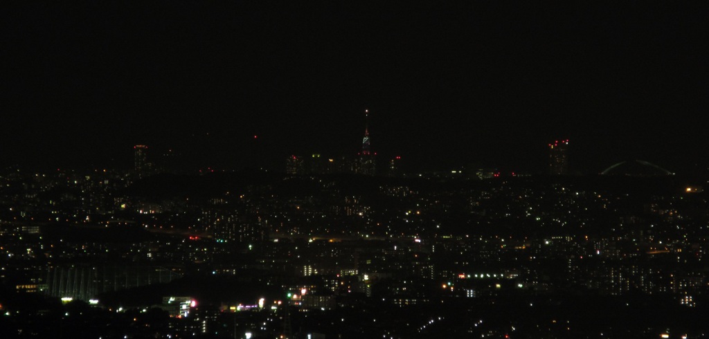天拝山からの夜景