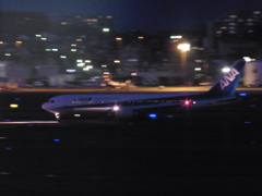 ANA　B767-300 ホノルルよりチャーター便到着