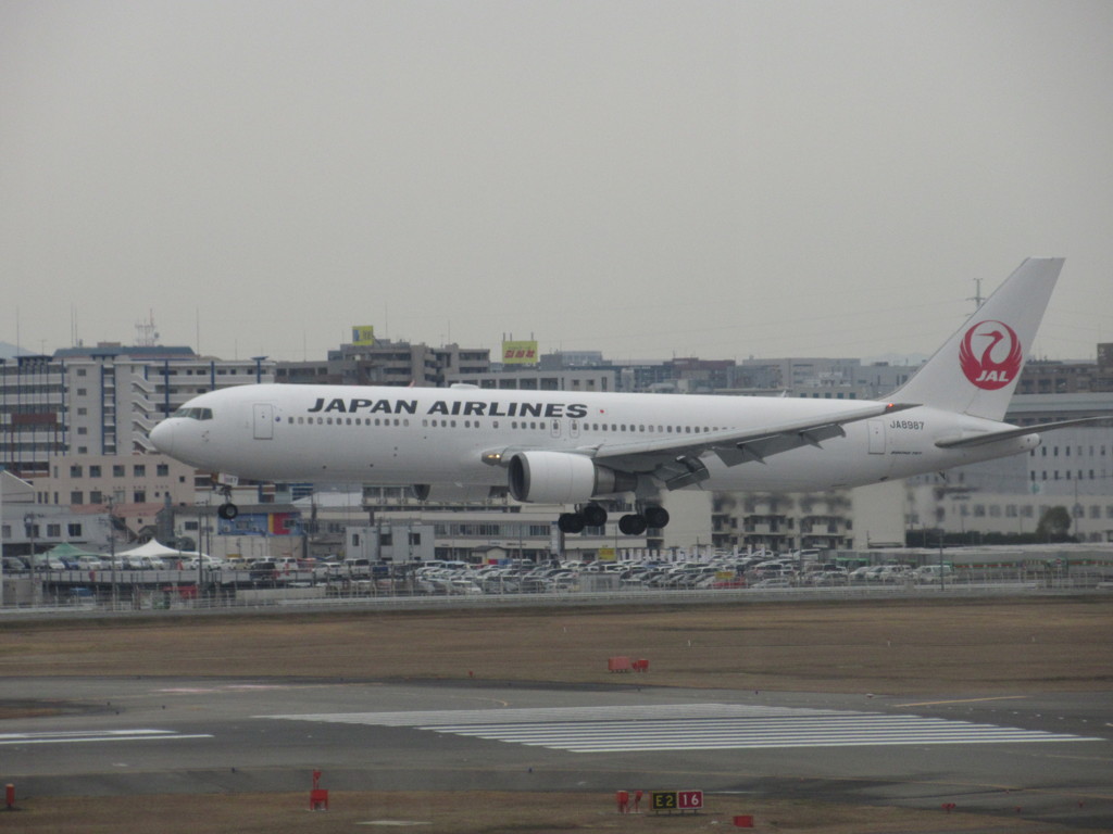 JAL B767の着陸①