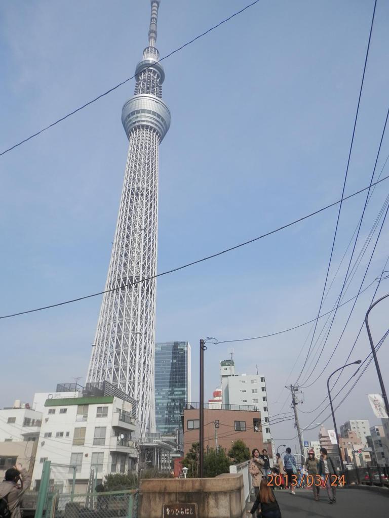 目の前からスカイツリー