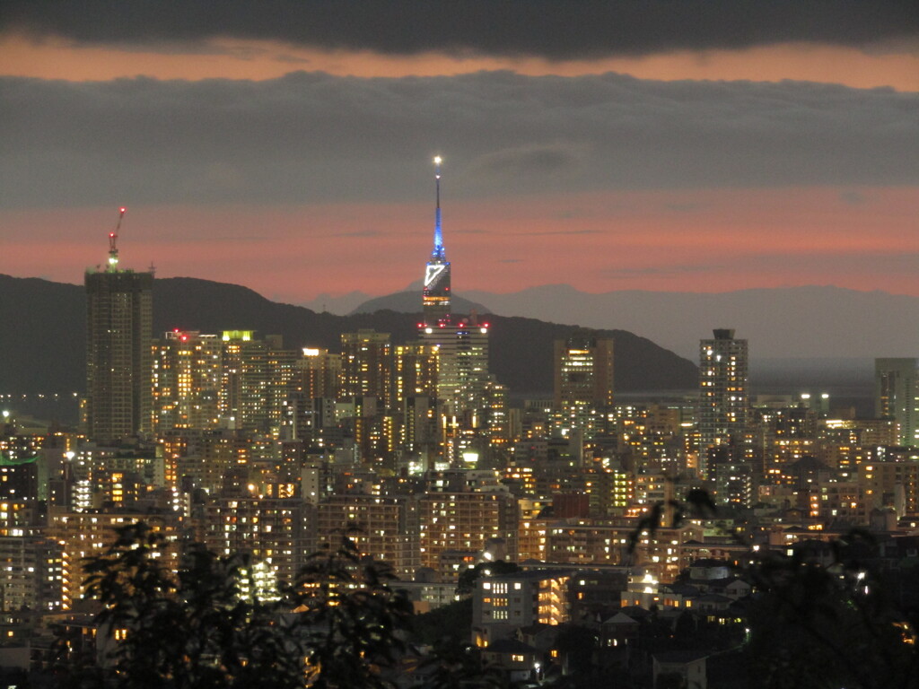夕日と夜景　⑤