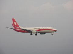 上海航空　B737着陸