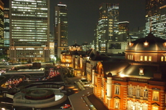 Night scene of Tokyo Station