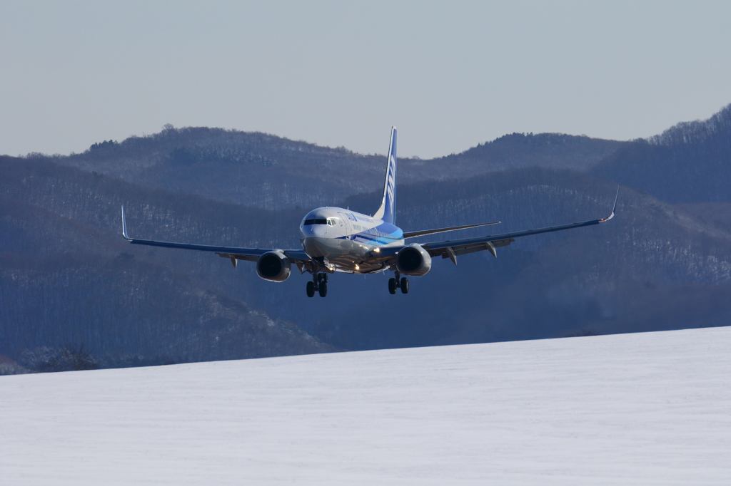 着陸８秒前 ～ Boeing737-781