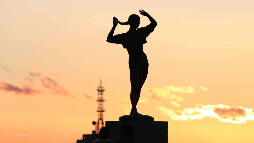 幣舞橋の夕日