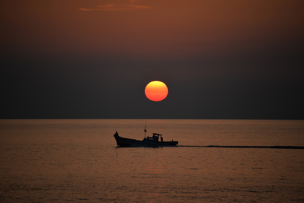 瀬戸内海の夕日