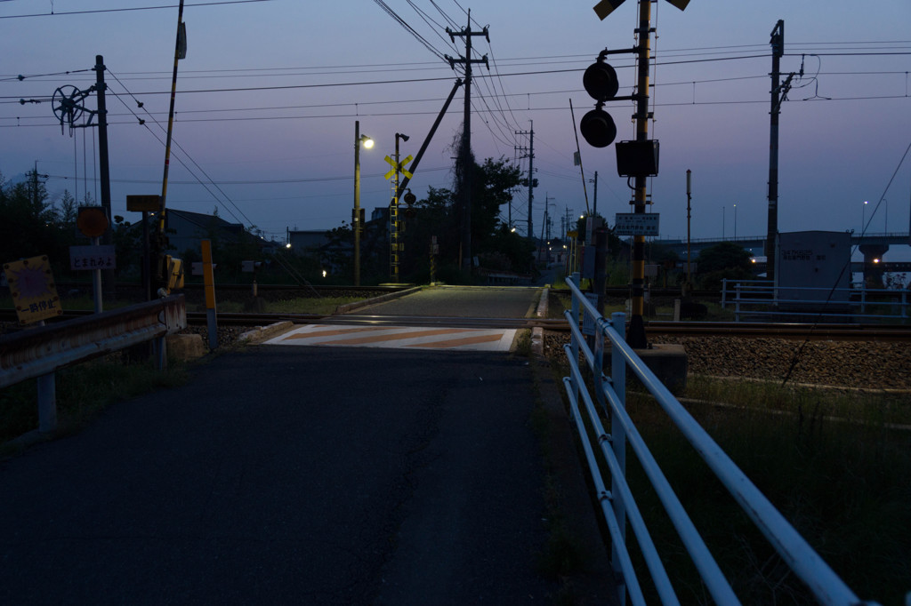 旅先での踏み切り