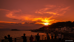 稲村ケ崎からの夕日