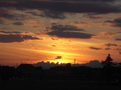 当麻町の夕陽