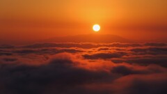 奥琵琶湖　雲海の朝