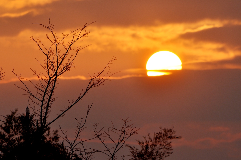 184.家から見た夕日　Ⅰ