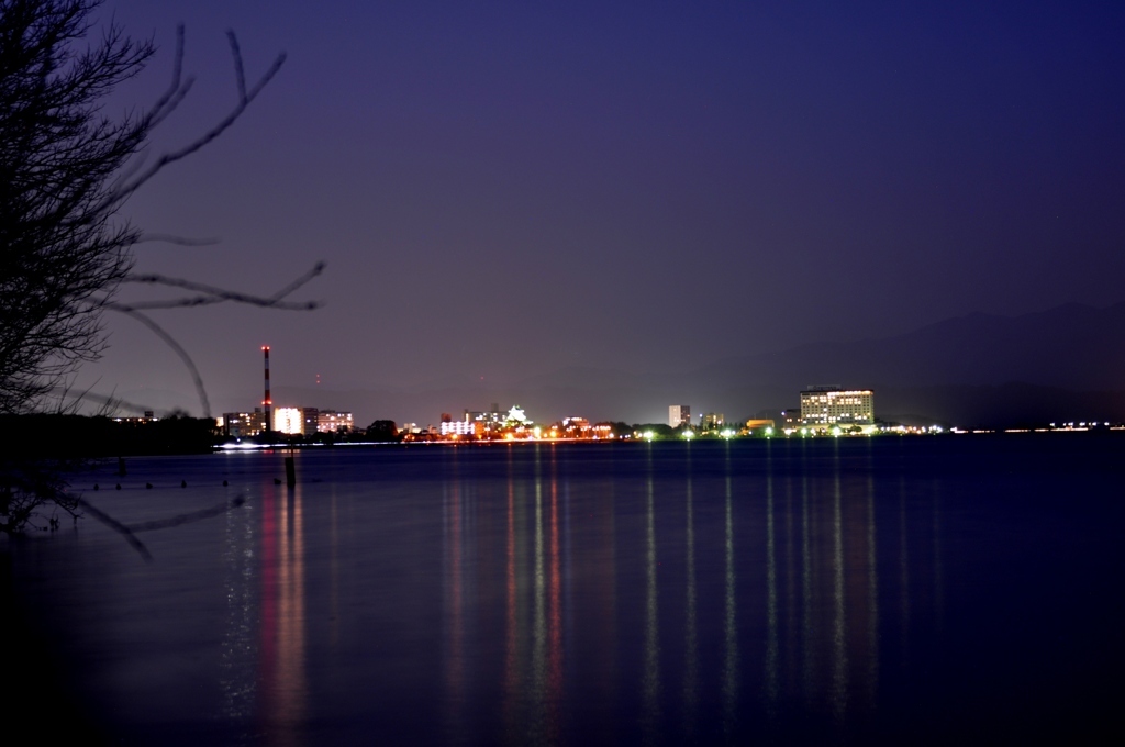 163.長浜湖岸の夜景