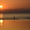 琵琶湖日没の風景
