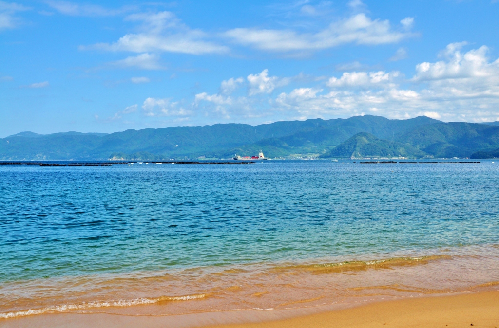 美しい空と海　初秋