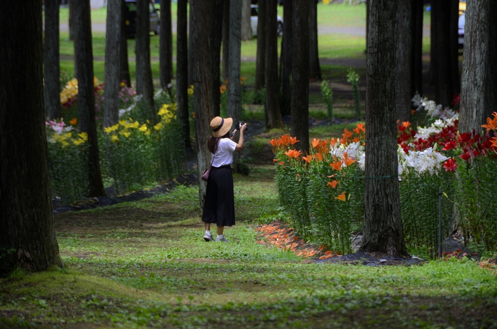 お花とお洒落な女性