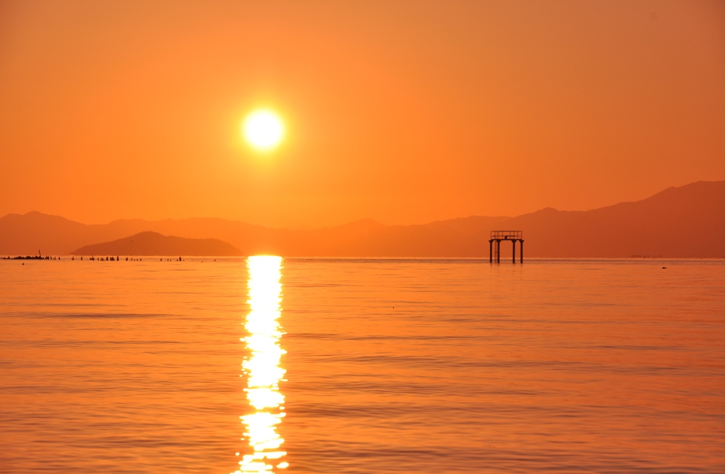 85.琵琶湖夕景