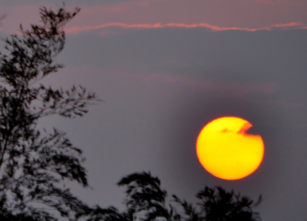 185.家から見た夕日　Ⅱ